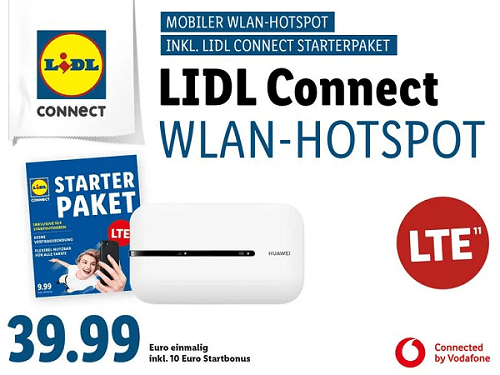 LIDL Connect inkl. Wlan Rourter - 39,99 Euro einmalig inkl. 10 Euro